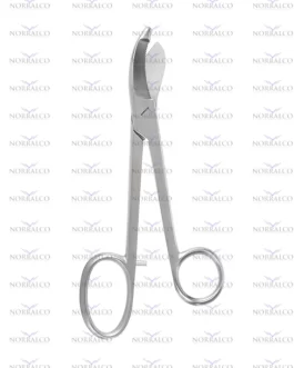 Bandage and Plaster Shears, 7.1/2″ (19.1 cm), Angled on Side, Heavy Duty, One Serrated Blade